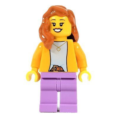 Figurine Orange Torso, Medium Lavender Legs, Dark Orange Hair du set 31119