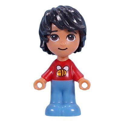 Figurine Kevin, Microdoll, Red Shirt, Blue Pants, Black Hair du set 41683