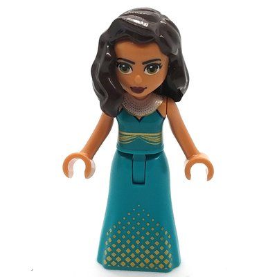 Minifigure Amelia - Dark Turquoise Dress del set 41684
