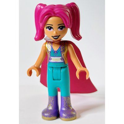 Figurine Camila - Gold Jacket, Dark Turquoise Pants, Magenta Hair, Cape du set 41685