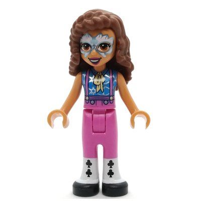 Minifigurka Olivia - Dark Azure Top, Dark Pink Pants, Face Paint z zestawu 41686