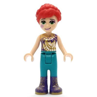 Minifigura Mia - Gold/Dark Purple Top, Dark Turquoise Pants, Face Paint del set 41688