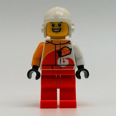 Figurine White/Orange Torso, Orange Legs, White Helmet du set 45400
