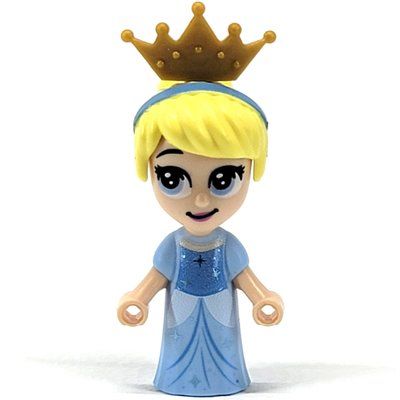 Minifiguur Cinderella - MicroDoll with Crown uit set 43193