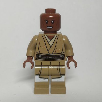 Figurine Mace Windu, Dark Tan Printed Legs, Open Mouth du set 75309