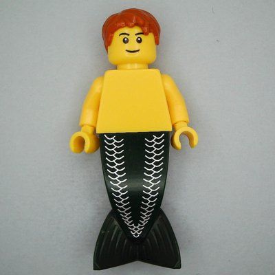 Figurine Merman - Dark Orange Hair, Black Eyebrows du set 9349
