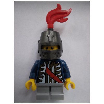 Figurine Boy, Coat with Red Sash, Helmet with Red Feather, Black Eyebrows du set 9349