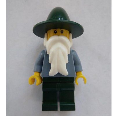 Figurine Wizard - Sand Blue Body, Dark Green Legs, Black Eyebrows du set 9349