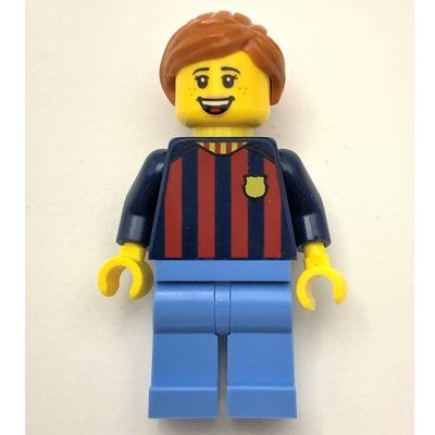Figurine FC Barcelona Fan - Medium Blue Legs, Dark Orange Hair du set 40485