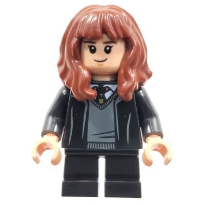 Minifiguur Hermione Granger, Gryffindor Robe Open with Tie, Short Legs uit set 76390