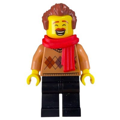 Figurine Man, Medium Nougat Sweater, Red Scarf du set 10293