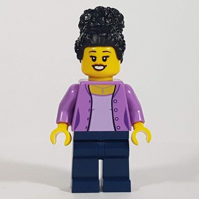 Figurine Woman, Medium Lavender Cardigan, Dark Blue Legs du set 10293