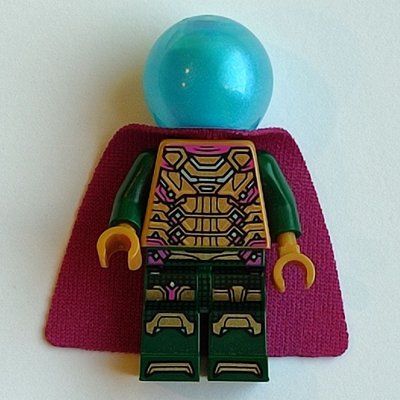 Minifiguur Mysterio, Pearl Gold and Dark Green Outfit uit set 76184