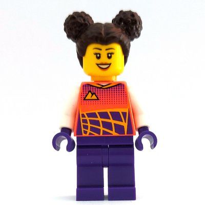 Figurine Stunt Rider, Coral Race Jacket, Dark Purple Legs du set 60293