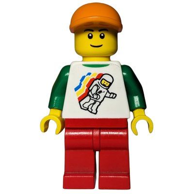 Figurine White Torso, Red Legs, Orange Cap du set 2000418