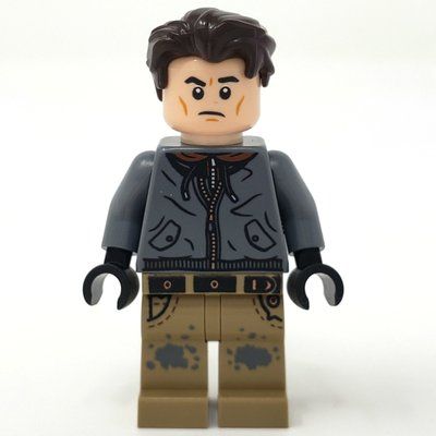Figurine Bruce Wayne, Dark Bluish Gray Hoodie du set 76183