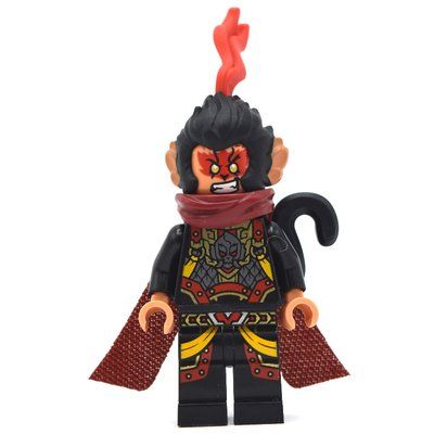 Minifigura Evil Macaque, Dark Red Cape, Bent Tail del set 80034