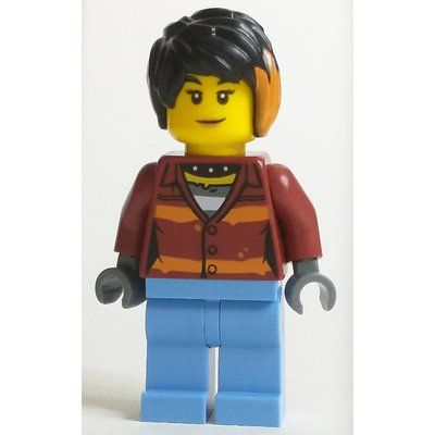 Minifiguur Criminal, Daisy Kaboom, Medium Blue Legs uit set 60316
