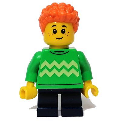 Figurine Boy, Green Sweater, Orange Hair du set 60330