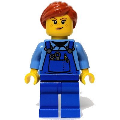 Figurine Woman, Blue Overalls du set 60330