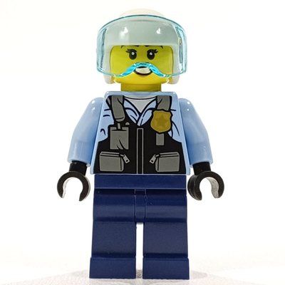 Minifigurka Rooky Partnur, White Helmet, Dark Blue Legs z zestawu 60317