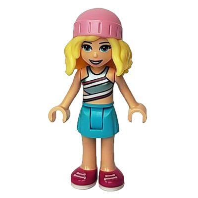 Figurine Stephanie - Silver Top, Medium Azure Skirt, Bright Pink Hat du set 41700