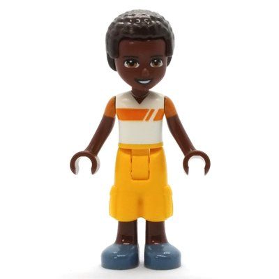 Figurine Elijah - White/Orange Shirt, Bright Light Orange Pants, Dark Brown Hair du set 41702