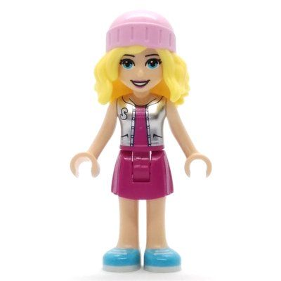 Figurine Stephanie - Silver Top, Magenta Skirt, Bright Pink Hat du set 41704