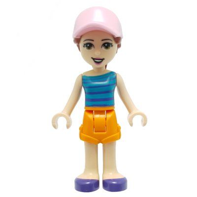 Figurine Harper - Dark Turquoise Top, Bright Light Orange Skirt, Pink Cap du set 41704