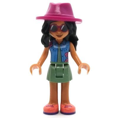 Figurine Savannah - Blue Top, Sand Green Skirt, Dark Pink Hat du set 41704