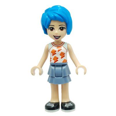 Figurine Evelyn - White Top, Sand Blue Skirt, Dark Azure Hair du set 41704