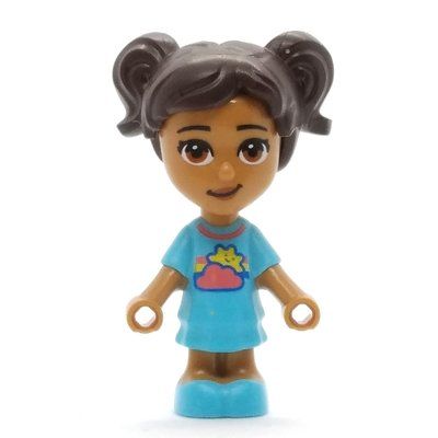 Figurine Maya - Medium Azure Dress, Dark Brown Hair du set 41704