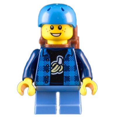 Figurine Kid - Dark Blue Torso, Medium Blue Legs, Dark Azure Helmet, Backpack du set 30588
