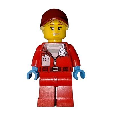Minifigurka Criminal, Big Betty, Red Prison Uniform z zestawu 60317