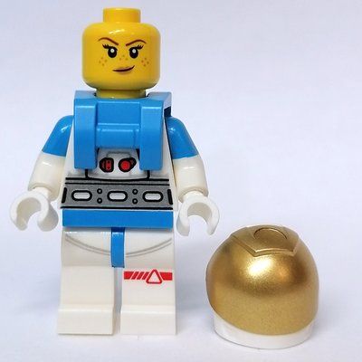 Figurine Astronaut, Female, White Suit, Gold Visor, Closed Mouth du set 60350