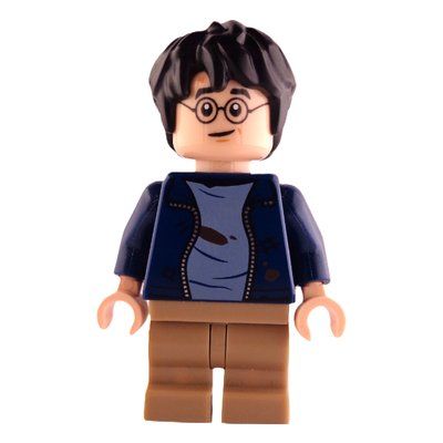 Figurine Harry Potter, Dark Blue Jacket Dirty, Medium Legs, Closed Mouth du set 76398