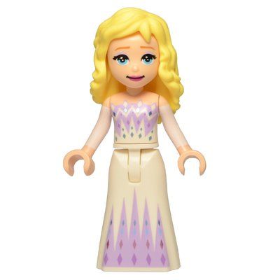 Minifigur Elsa, Medium Lavender and White Dress, No Cape aus Set 43209