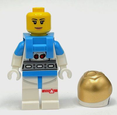 Figurine Astronaut, White Spacesuit, Dark Azure Backpack, Gold Visor du set 60349