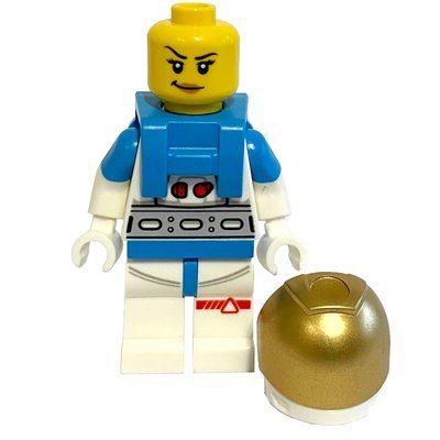 Figurine Astronaut, Female, White Suit, Gold Visor, Smirk du set 60348