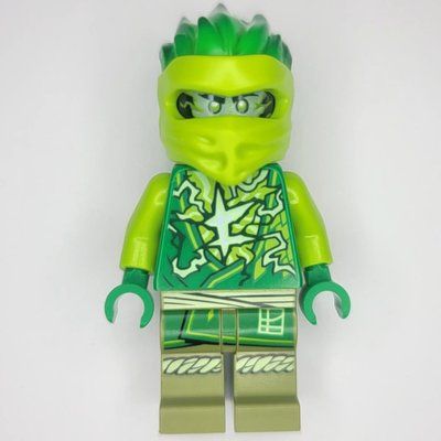 Minifigura Lloyd - Spinjitzu Training, Trans-Green Head del set 70689