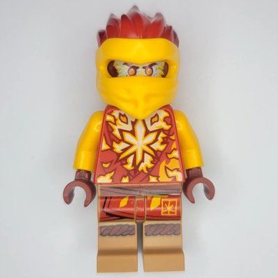 Minifigure Kai - Spinjitzu Training, Trans-Red Head del set 70688