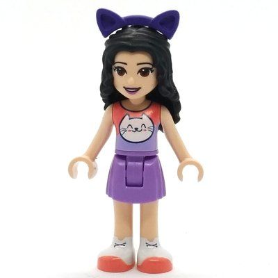 Figurine Emma - Coral Top, Medium Lavender Skirt, Dark Purple Cat Ears du set 41718