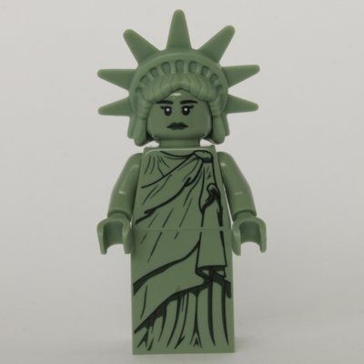 Minifigure Lady Liberty (3626c Head) - Plastic Crown from set 40519