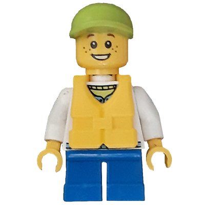 Figurine Kid - White Torso, Blue Legs, Lime Cap, Yellow Life Vest du set 4642