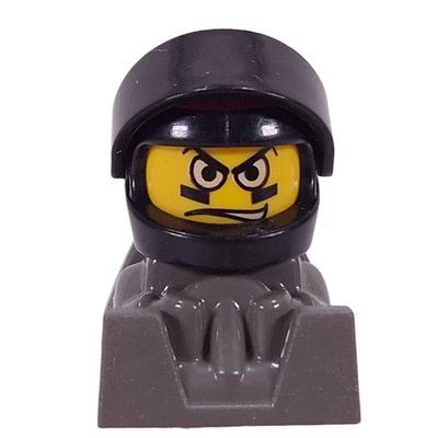 Minifigura Racer - Black Helmet, Black Visor, Dark Gray Body del set 8364