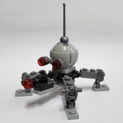 Figurine Dwarf Spider Droid, Light Bluish Gray Dome du set 75261