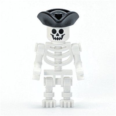 Minifigure Skeleton, Standard Face, Bicorne Hat (78132 Torso) del set 60342