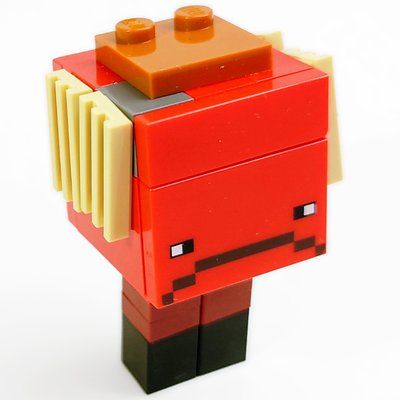 Minifigure Strider, Black Jumper Plates, Red 1x3 Plate del set 21185