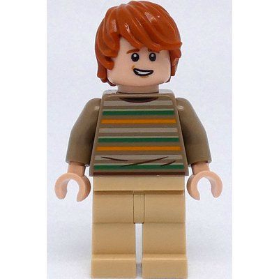 Figurine Ron Weasley, Dark Tan Sweater with Green and Orange Stripes du set 76408