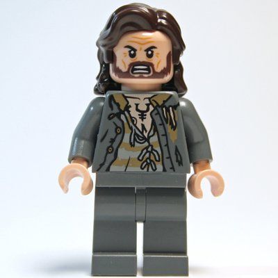 Minifigura Sirius Black, Dark Bluish Gray Prison Outfit with Long Jacket, Plain Legs del set 76407